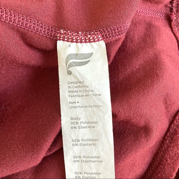 Fabletics Lexi Long Sleeve Ruched Turtleneck Red XS - Picture 5 of 8